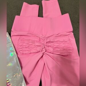 Pink Women's High-Waisted Pants
